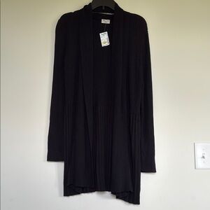 Jillian Nicole Black Open Front Cardigan Sweater